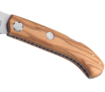 Faca dobrável Puma IP Pheasant Olive 315310 Cabo de madeira de oliveira de 10 cm 2