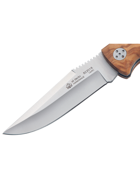 Puma IP El Dedo vouwmes 319211 olijf houten handvat 11cm