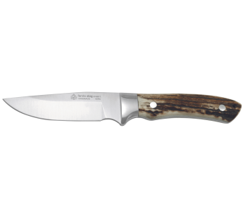 Puma IP Fenris Stag 306811 kniv 10,3cm blad hjorthorn handtag + läderslida