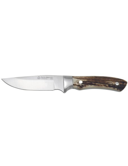 Puma IP Fenris Stag 306811 kniv 10,3 cm blad gevirskæfte + læderskede