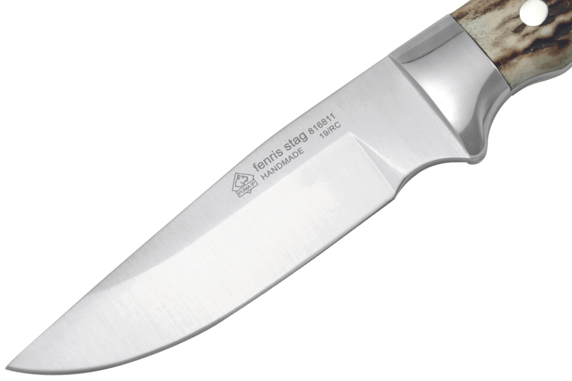 Puma IP Fenris Stag 306811 kniv 10,3 cm blad gevirskæfte + læderskede