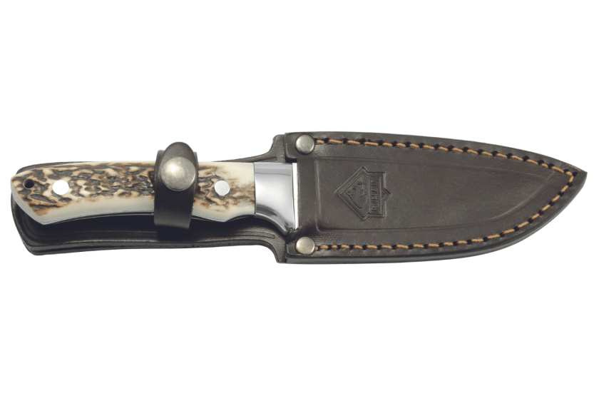 Puma IP Fenris Stag 306811 kniv 10,3 cm blad gevirskæfte + læderskede