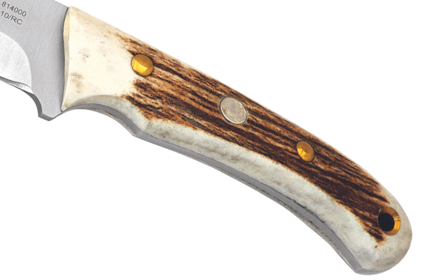 Puma IP Catamount Stag 305310 kniv 9 cm blad gevirhåndtag + læderskede