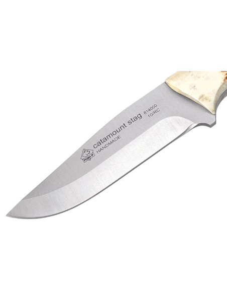 Puma IP Catamount Stag 305310 cuchillo 9cm hoja mango asta + funda de cuero