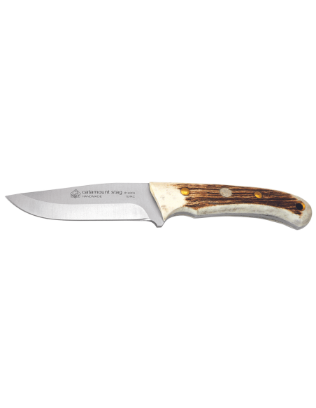 Faca Puma IP Catamount Stag 305310 Lâmina de 9 cm cabo em chifre + bainha em pele