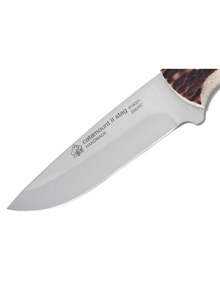 Puma IP Catamount Stag II 304211 cuchillo 11.1cm hoja mango asta + funda de cuero