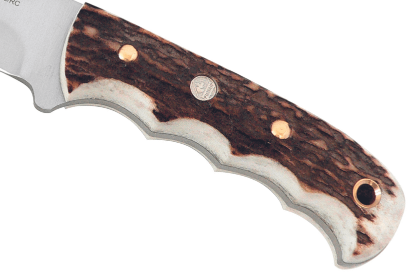 Puma IP Catamount Stag II 304211 mes 11,1cm lemmet geweien handvat + lederen schede