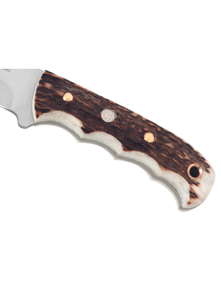 Faca Puma IP Catamount Stag II 304211 Lâmina de 11,1 cm cabo em chifre + bainha em pele
