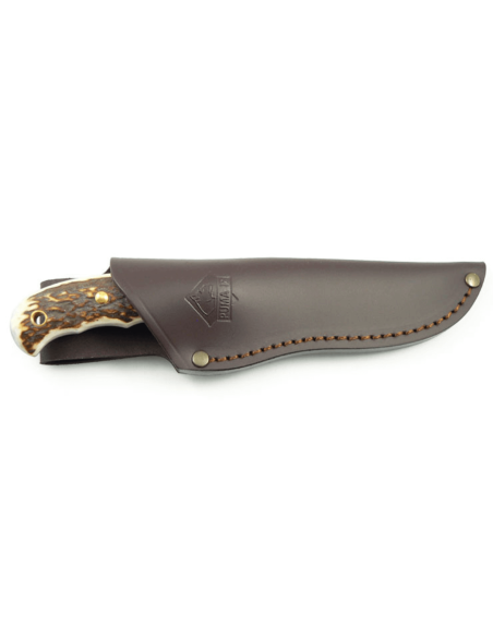 Puma IP Catamount Stag II 304211 kniv 11,1cm blad hornhandtag + läderslida