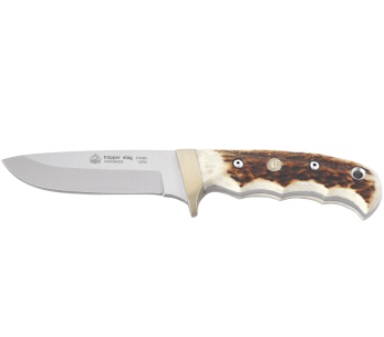 Puukko Puma IP Trapper Stag 309410 terä 11cm sarvikuonokahva + nahkatuppi