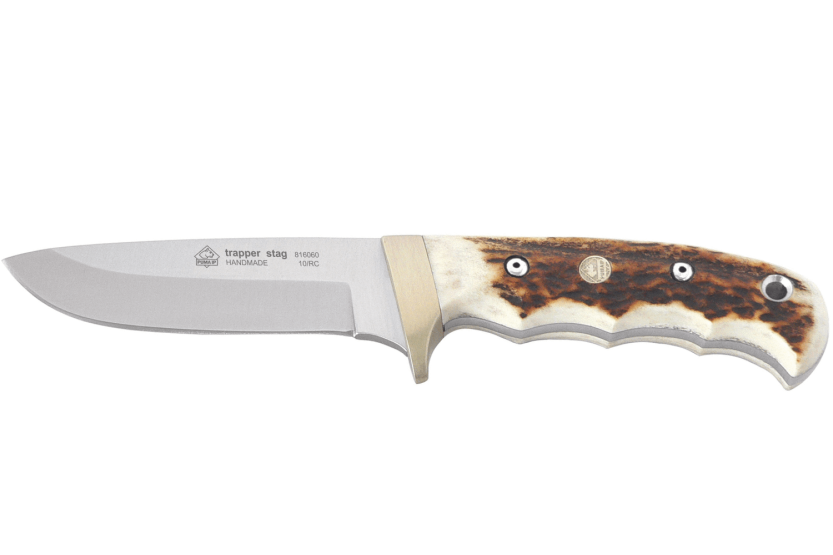 Puma IP Trapper Stag 309410 cuchillo 11cm hoja mango asta + funda de cuero