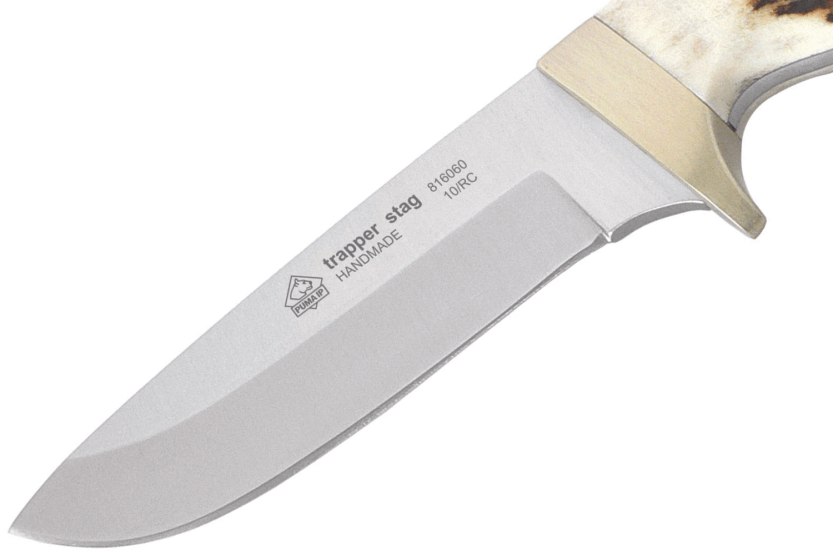 Kniv Puma IP Trapper Stag 309410 klinge 11 cm gevirhåndtag + læderskede