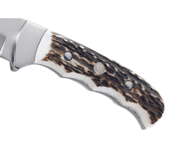 Puma IP Outdoor Hunter Stag 331811 mes 10.6cm lemmet gewei handvat + lederen schede 2