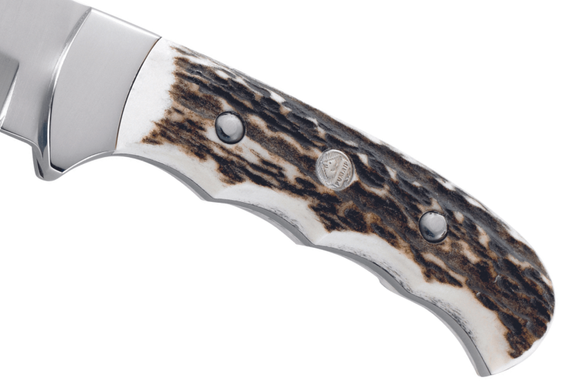 Puma IP Outdoor Hunter Stag 331811 mes 10.6cm lemmet gewei handvat + lederen schede