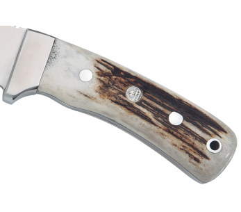 329712 Cuchillo Puma IP Montero Ciervo 12cm hoja mango ciervo + funda cuero 2
