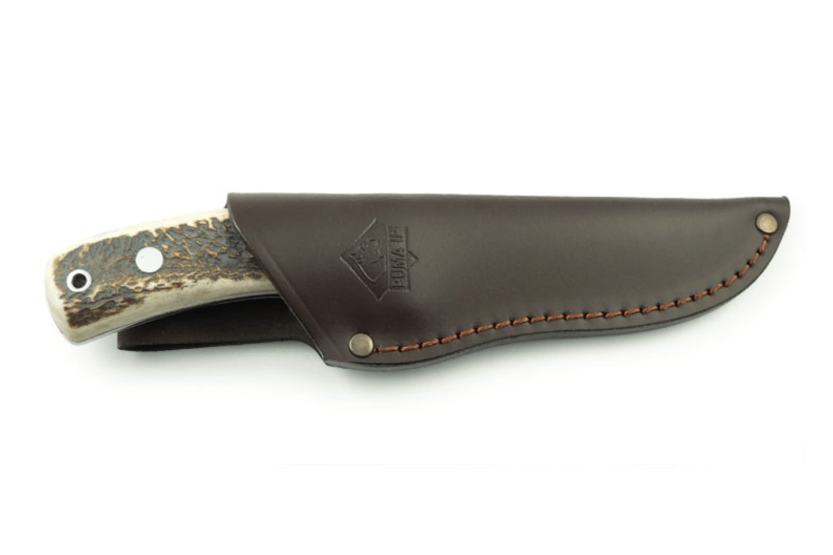 329712 Faca Puma IP Montero Stag Cabo de veado com 12 cm de lâmina + bainha em pele
