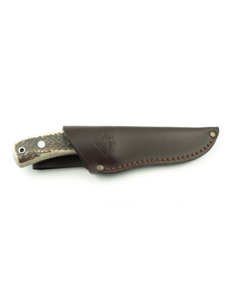 Puma IP Montero Stag 329712 kniv 12 cm blad gevirskæfte + læderskede