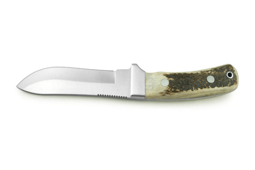 Puma IP Montero Stag 329712 veitsi 12cm terä sarvikuonokahva + nahkatuppi