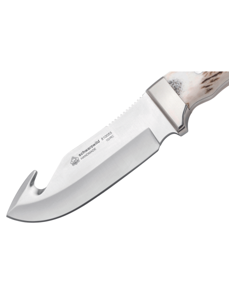 Puma IP Schwarzwild Messer 338212 Guthookklinge 12cm Hirschgeweihgriff + Lederetui