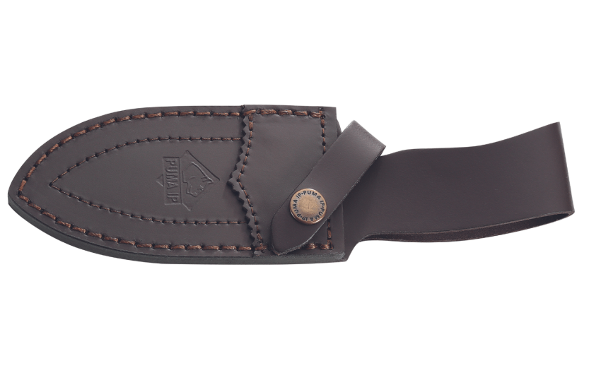 Puma IP Schwarzwild cuchillo 338212 guthook hoja 12cm asta de ciervo mango + funda de cuero