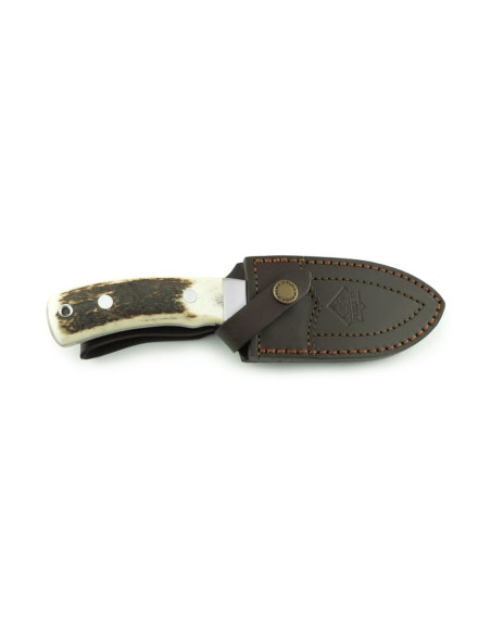 Puma IP Schwarzwild mes 338212 guthook 12cm handvat van gewei + lederen schede