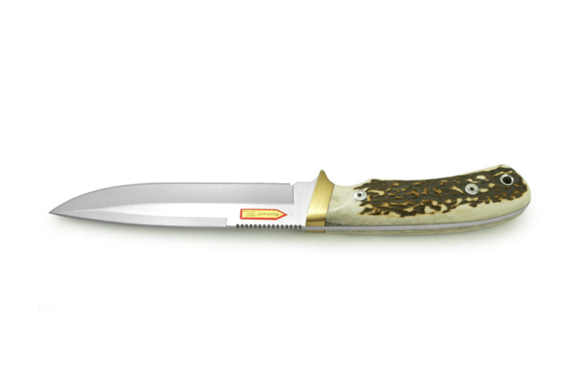 Puma IP Mountain Mes 320114 14,5cm lemmet hertengewei handvat + lederen schede