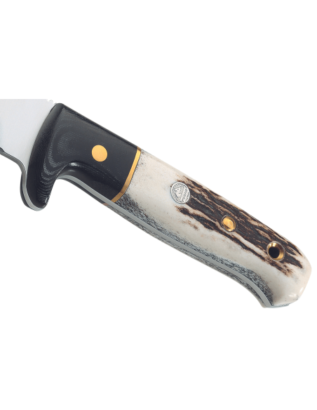Puma IP Wildmeister Stag 366212 knife 11,8cm blade antler/micarta handle + leather sheath