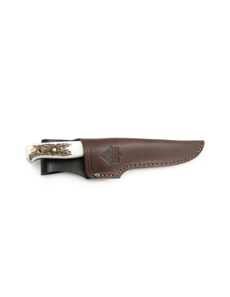Cuchillo Puma IP Wildmeister Stag 366212 hoja 11.8cm mango asta/micarta + funda cuero