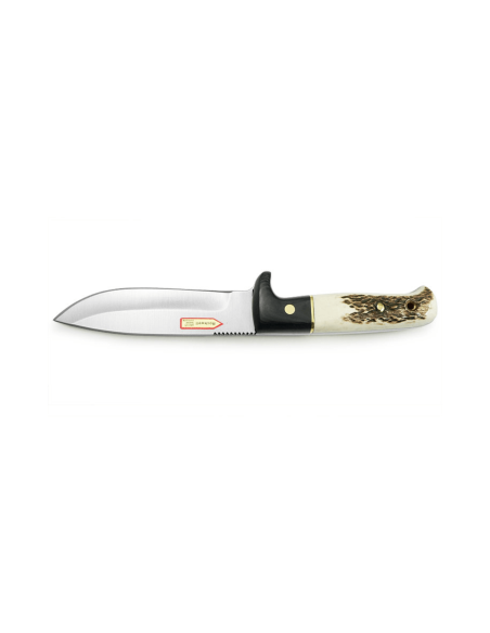 Faca Puma IP Wildmeister Stag 366212 Faca com 11,8 cm de lâmina cabo em chifre/micarta + bainha em pele