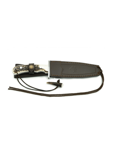 Knife Puma IP El Anta 365616 blade 15,7cm antler handle + leather sheath