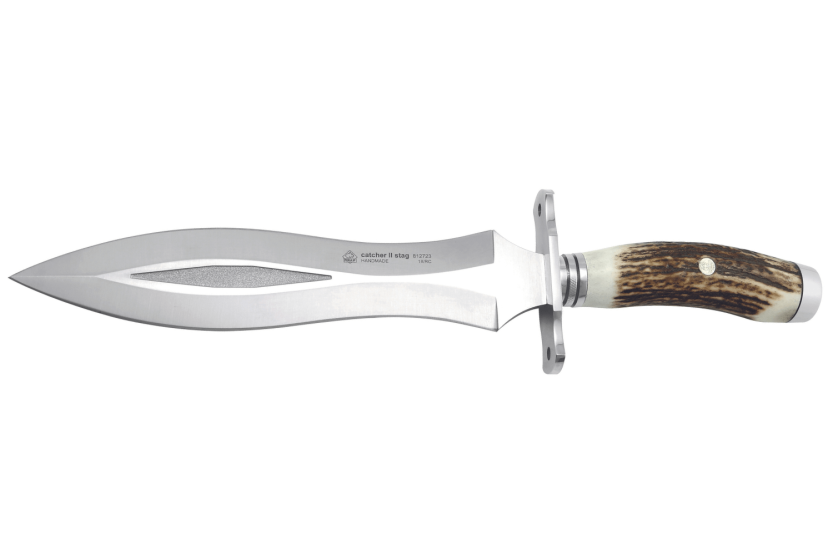 Puma IP Catcher II Stag 312723 kniv 23,3 cm blad gevirhåndtag + læderskede