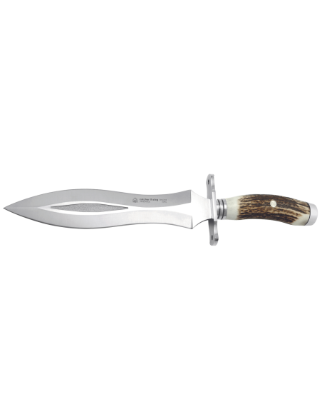 Puma IP Catcher II Stag 312723 cuchillo 23.3cm hoja mango asta + funda de cuero