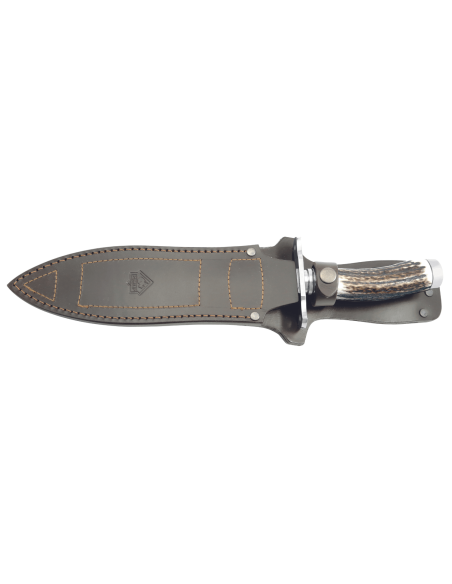 Puma IP Catcher II Stag 312723 kniv 23,3 cm blad gevirhåndtag + læderskede