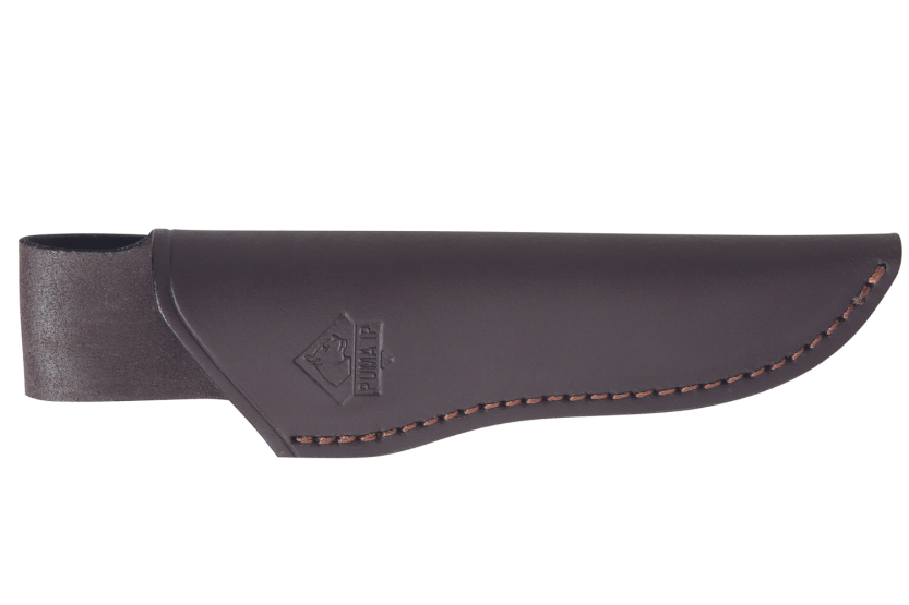 Faca Puma IP Montero Olive 328512 Lâmina de 12 cm cabo em madeira de oliveira + bainha em pele