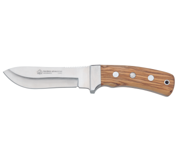 Puma IP Montero Olive Knife 328512 12cm blad olivträhandtag + läderslida