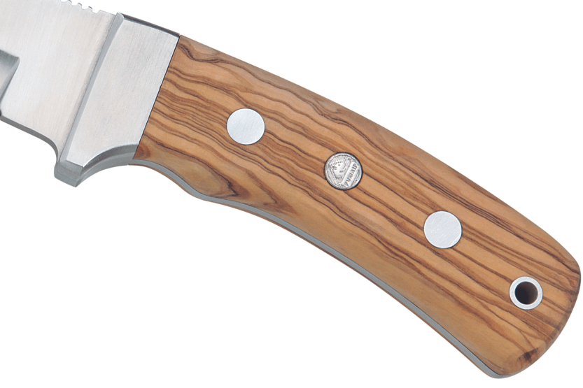 Puma IP Montero Olive puukko 328512 12cm terä oliivipuinen kahva + nahkatuppi