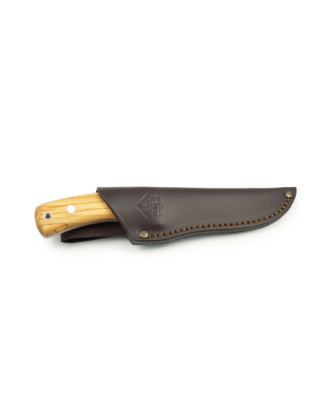 Cuchillo Puma IP Montero Oliva 328512 12cm hoja mango de madera de olivo + funda de cuero
