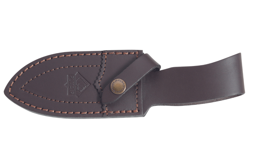 Puma IP Schwarzwild Oliva Cuchillo 328212 12cm hoja guthook mango de madera de olivo + funda de cuero
