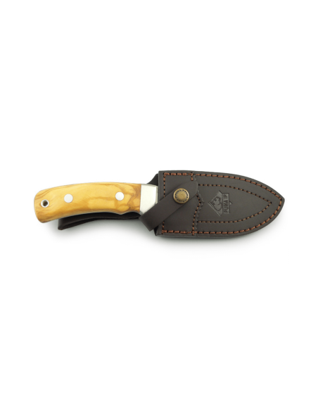 Puma Knife IP Schwarzwild Olive 328212 guthook blade 12cm olive wood handle + leather sheath