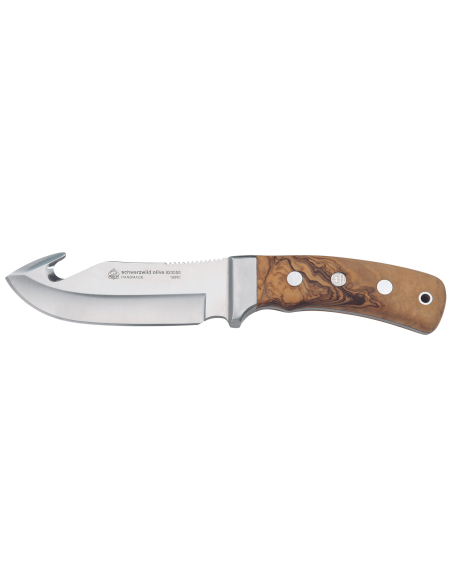Puma Knife IP Schwarzwild Olive 328212 guthook-blad 12 cm håndtag i oliventræ + læderskede