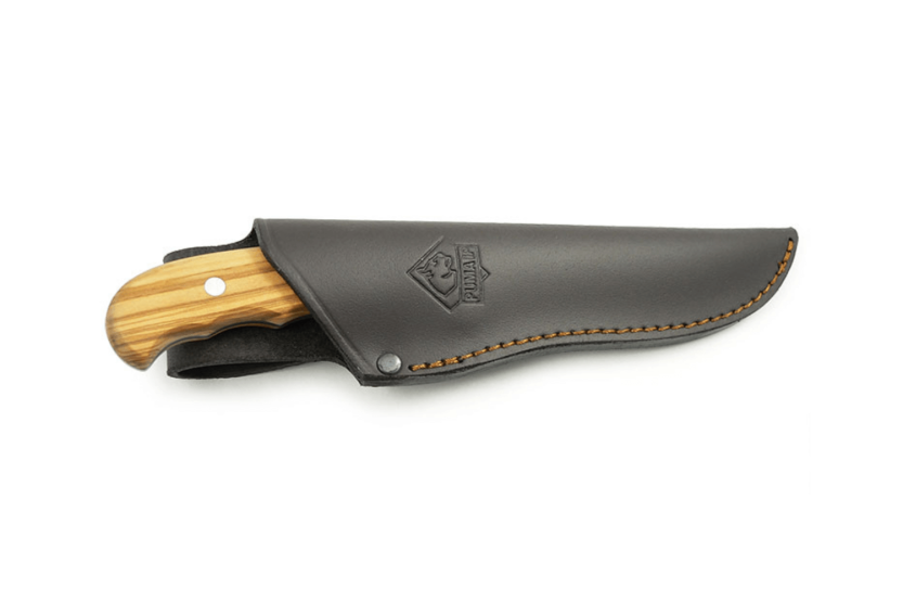 Cuchillo Puma IP Outdoor Hunter Oliva 332211 hoja 10.6cm mango de madera de olivo + funda de cuero