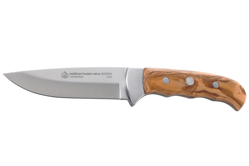 Puma IP Outdoor Hunter Olive Knife 332211 10.6cm blade olive wood handle + leather sheath