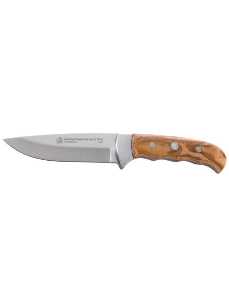Cuchillo Puma IP Outdoor Hunter Oliva 332211 hoja 10.6cm mango de madera de olivo + funda de cuero