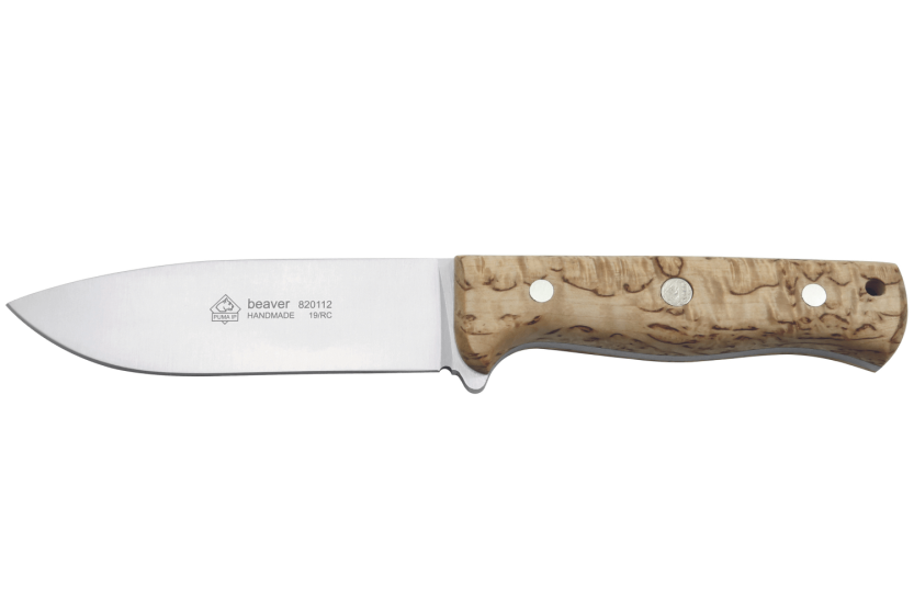 Puma IP Beaver 270112 knife 11.5cm blade birch handle + leather sheath