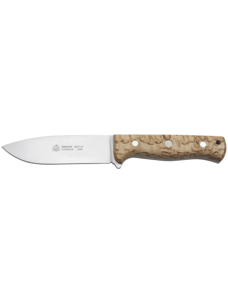 270112 Cuchillo Puma IP Beaver 11.5cm hoja mango abedul + funda cuero