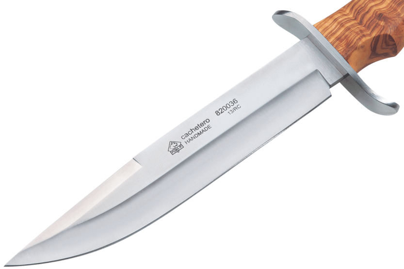 Puma IP Cachetero mes 304117 17.3cm lemmet olijf houten handvat + leren schede