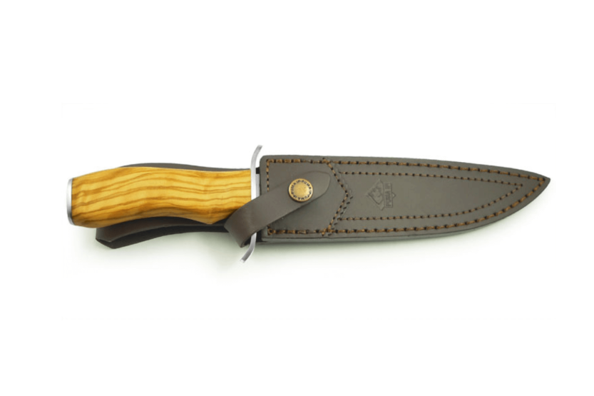 Puma IP Cachetero mes 304117 17.3cm lemmet olijf houten handvat + leren schede