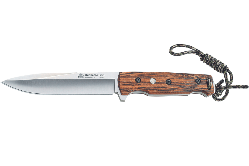 335615 Puma IP Coltello Chispero con lama da 15 cm e manico in legno di bocote + fodero in pelle + accendifuoco