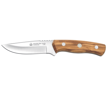 Puma IP Alicante Olive puukko 328310 10.3cm terä oliivipuinen kahva + nahkatuppi
