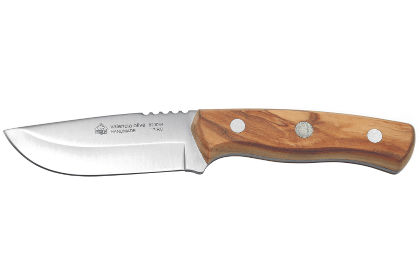 Puma Knife IP Valencia Olive 328410 9,3cm blade olive wood handle + leather sheath